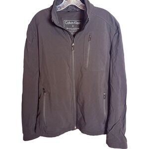 Calvin‎ Klein Softshell Jacket Mens Medium Black Water Resistant Wind Protection
